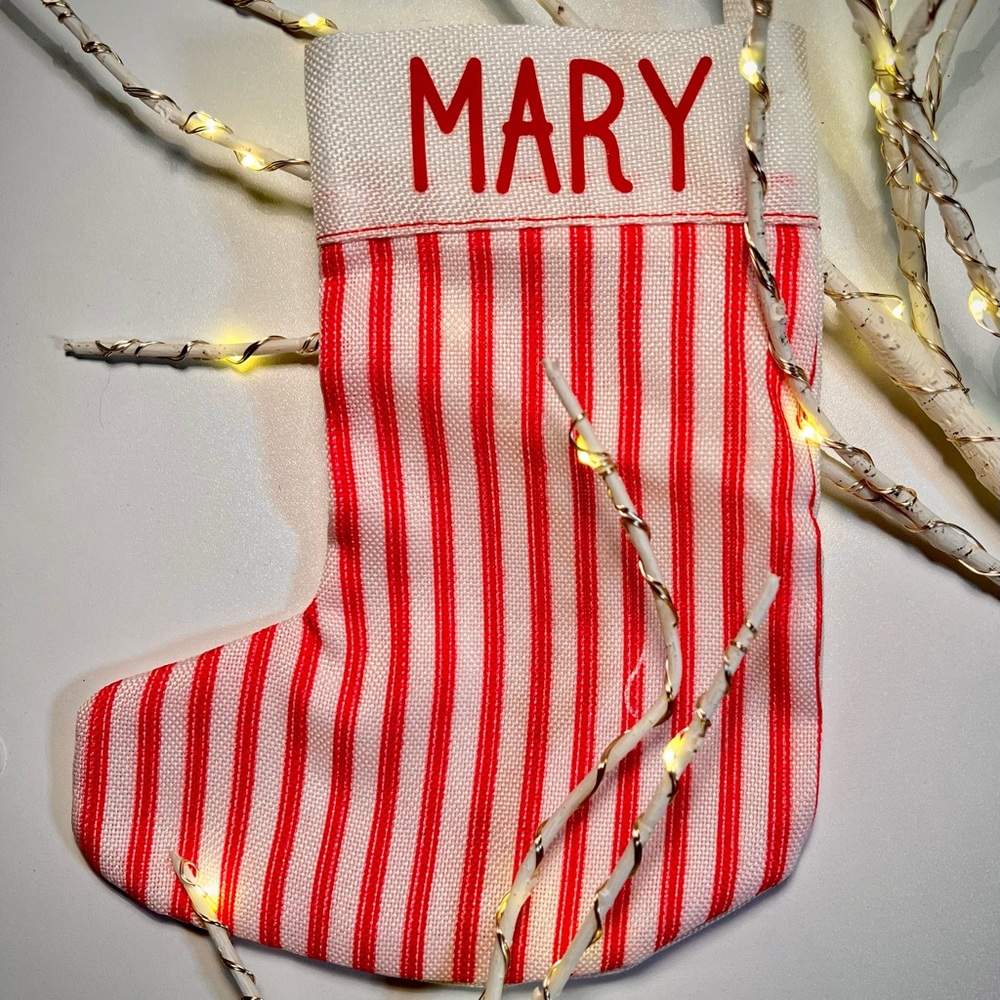 Personalize mini Christmas stocking stuffer